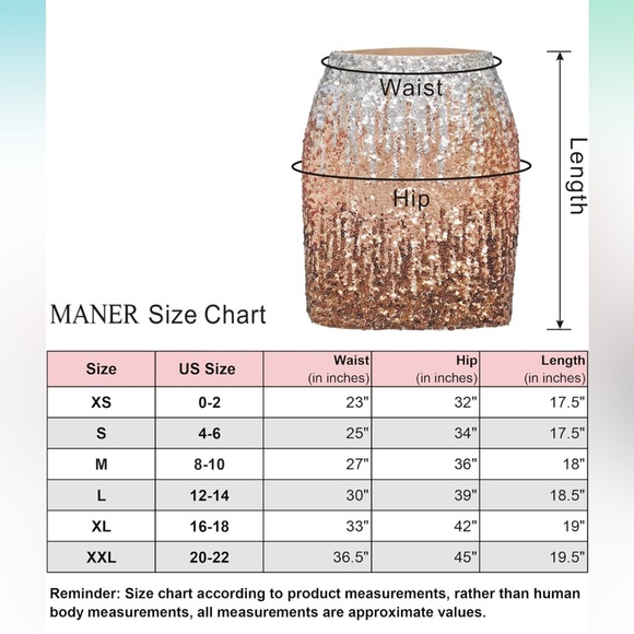 NWT Silver Sequin Stretch Skirt, Retail: $39.99 - Picture 14 of 15